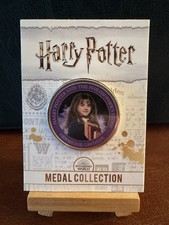 S43) RARE HARRY POTTER MEDAL COIN IN CARD HERMIONE GRANGER PHILOSOPHER'S STONE