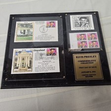 Elvis Presley Rare Commemorative Collection First Day Issue Stamp Plaque 1993