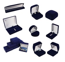 Blue velvet earring ring watch - velvet,