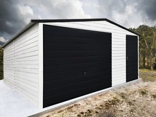 METAL Steel Garage garage 17ftx20ft (5mx6m). White/black Big storage Carport