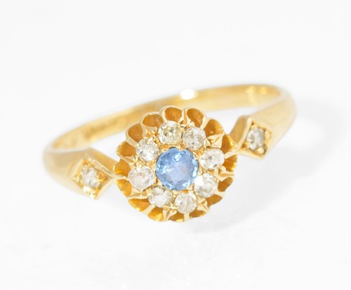 Antique 18ct gold natural - gold,