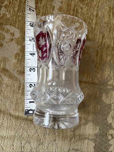 Vintage bohemian glass ruby - vintage,