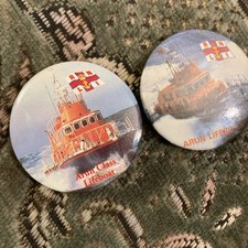 rnli lifeboat pin badges (2)