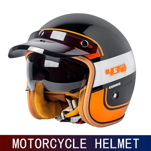 Retro open face motorbike - retro,