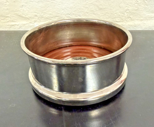 Silver plate wine bottle - plate,