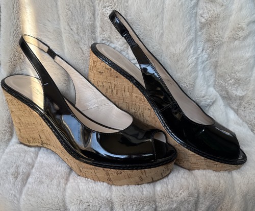 Bennet wedges black patent - wedges,,