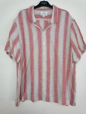 Marks & Spencer 100% Linen Striped Men's Shirt size 3XL
