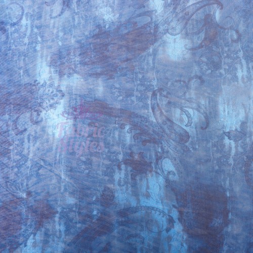 Blue paisley power - power, fabric
