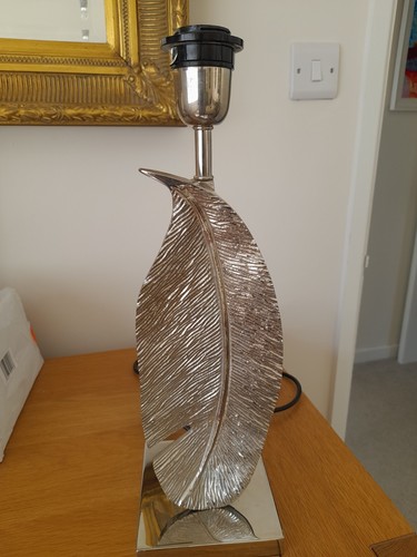 Metal table lamp silver - silver,