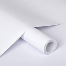 White Vinyl Wrap Matt, 60x600cm Self Adhesive Wallpaper for  Worktop for Auction