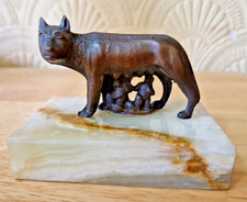 Vintage Roma Capitoline She-Wolf, Figurine Statue