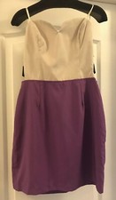 Lush Clothing Sweetheart Strapless Purple Beige Cocktail Dress Size Small S