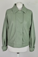 MNG Green Faux Leather Jacket