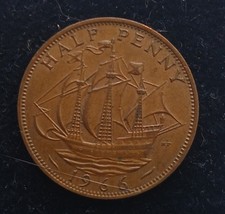 ELIZABETH 11 Half Pence 1966