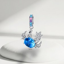 Blue Gem Crab Starfish Charm