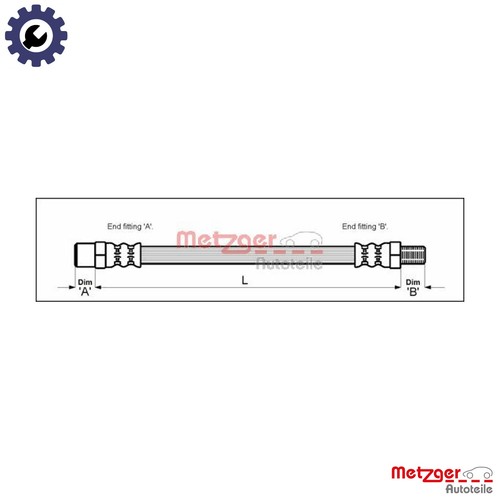Brake hose 4114663 - brake,