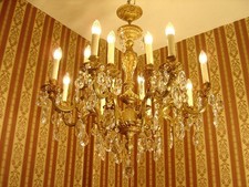 LARGE SPAIN CHANDELIER 8 ARMS