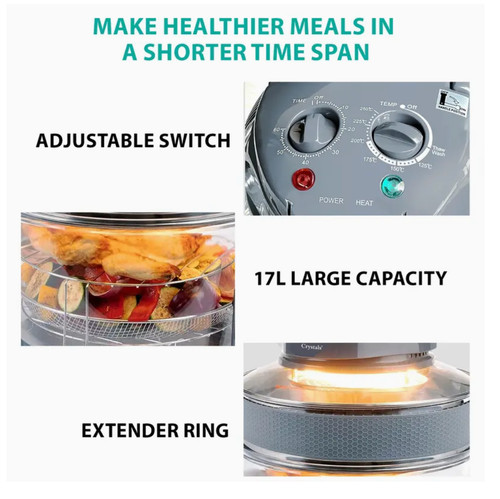 17l 1400w air fryer - 17l/1400w, halogen