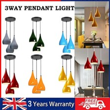 Vintage 3 Way Ceiling Pendant Light Modern Kitchen Multi-Tier Hanging Retro Lamp