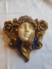 art nouveau Resin Candle Sconce Lady
