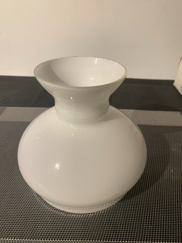 Vintage oil lamp glass milky - lamp,