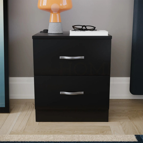 Drawer black bedside chest - 2,