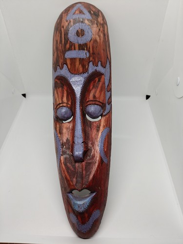 Wooden wall mask h50cm w15cm - mask,