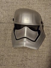 Star Wars captain phasma Plastic Mask Silver Fancy Dress Costume Prop Strap