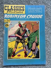CLASSICS ILLUSTRATED #10 ROBINSON CRUSOE GILBERTON HRN 97 - 1947 GOLDEN AGE 