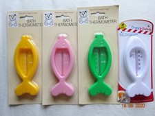Baby Child Bath Thermometer Floating White Fish Shaped Water Temperature