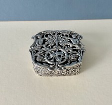 Antique Solid Silver Box. Pot