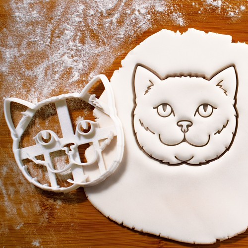 British shorthair cat cookie - british,