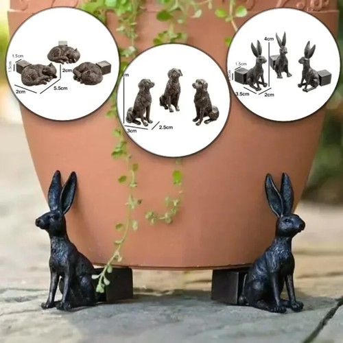 3pcs rabbit pot - 3pcs, resin