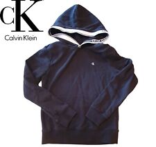 Calvin Klein Hoodie Boys Size 9-10yrs In Black Hooded Sweatshirt Pullover