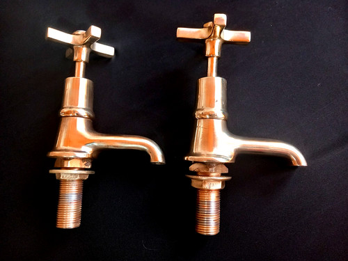 Pair vintage thick - thick, brass