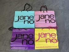 4 x Jane Norman Retro Plastic & String Handle Shopping / Carrier Bags