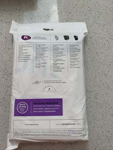 Simplehuman bin liners - bin,