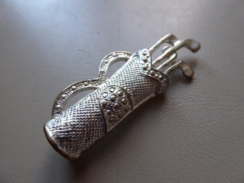 Silver coloured golf bag pin - coloured,