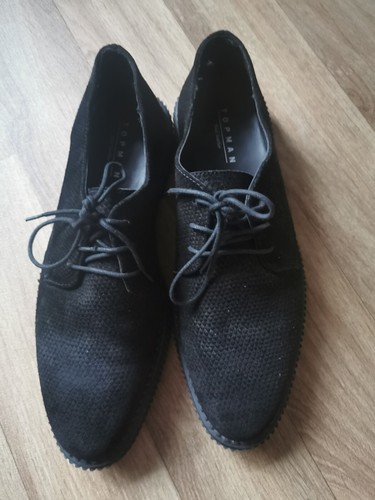 Topman black real - topman, suede
