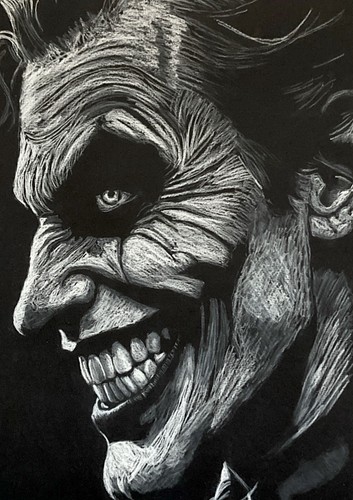 Original joker art pencil - art,