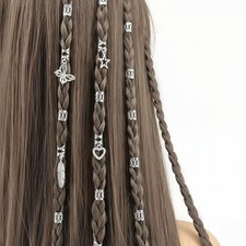 Hair braids beads rings - hair,