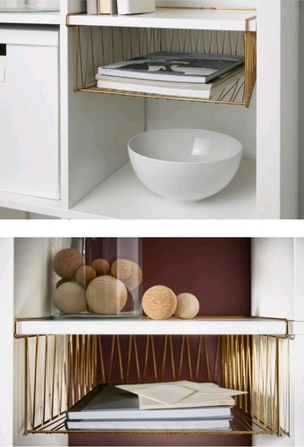 Ikea gold storage basket - -,
