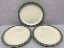 Denby dinner plates x3 regency green 26cm vintage sherwood  T3569