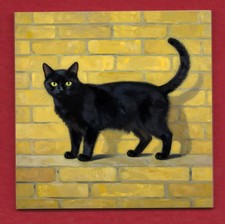 Black Cat with Wall decorative
