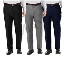 BOYS SCHOOL UNIFORM STURDY FIT TROUSERS HALF ELASTICATED~REGULAR LEG~ALL SIZES