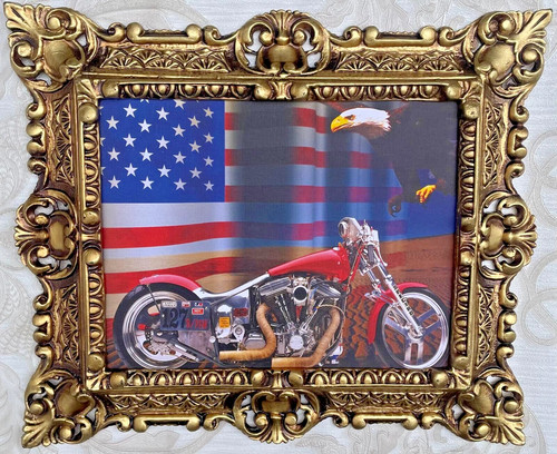 Framed picture american - picture,