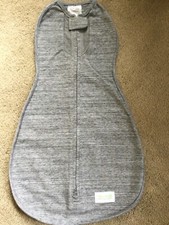 Woombie Air Sleep Sack Baby Swaddle 0-3m 5-13lbs Heather Gray NWOT
