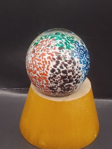 Mdina glass paperweight - mdina, signed