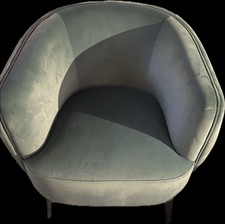 Velvet Tub Armchair Gold Tone