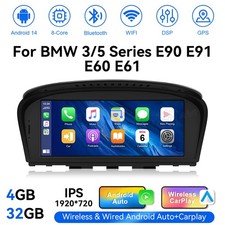 8.9'' Touch Screen Android Auto Stereo CarPlay For BMW 3/5 er E60 E61 E90 CCC